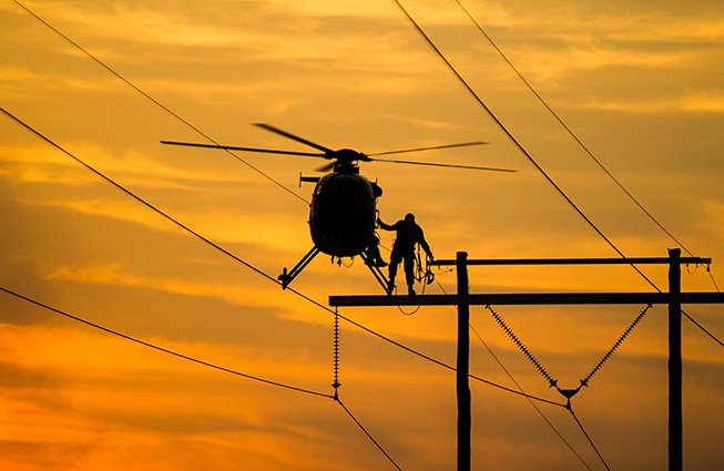 Tennessee Transmission Line Construction Helicopters