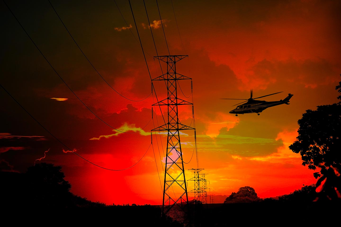 Transmission Construction Helicopter in Tennessee